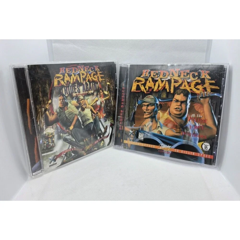 Redneck Rampage & Rides Again: Arkansas PC CD-ROM Game Lot Interplay Productions